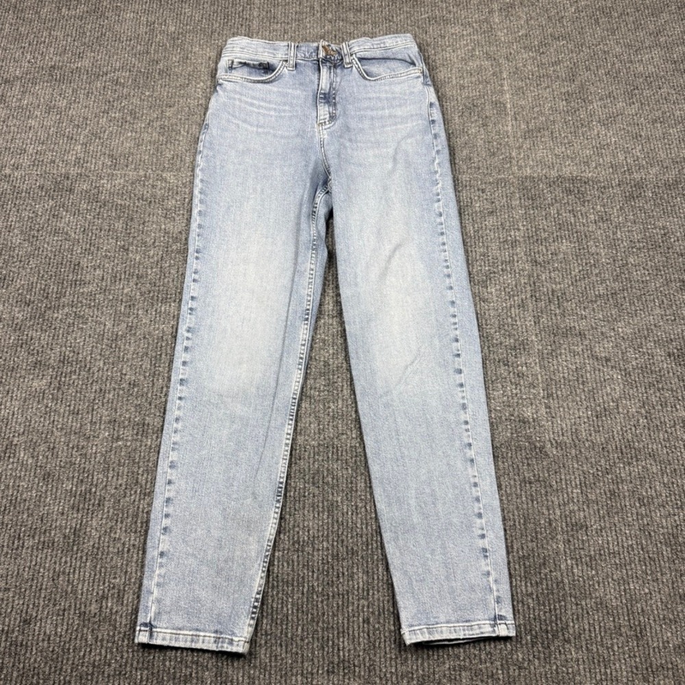 Lee High Rise Straight Leg Jeans Light Wash Denim Women Size 27x28.5